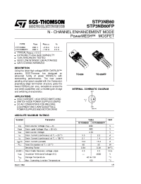 Datasheet STP3NB60 manufacturer STMicroelectronics